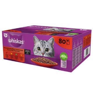 Whiskas 85gx 80ks kapsička klasický výběr ve štávě cat AKCE